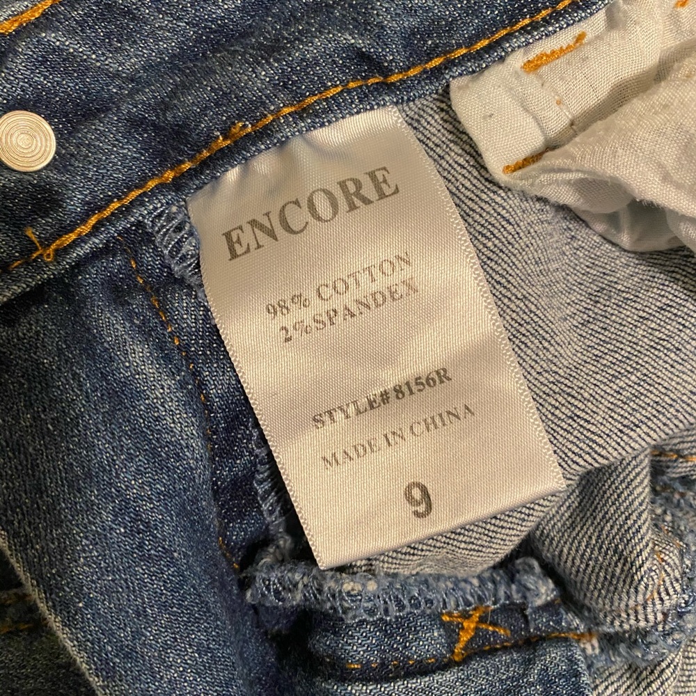 Encore Skinny Mid Rise Blue Jeans - Picture 6 of 6